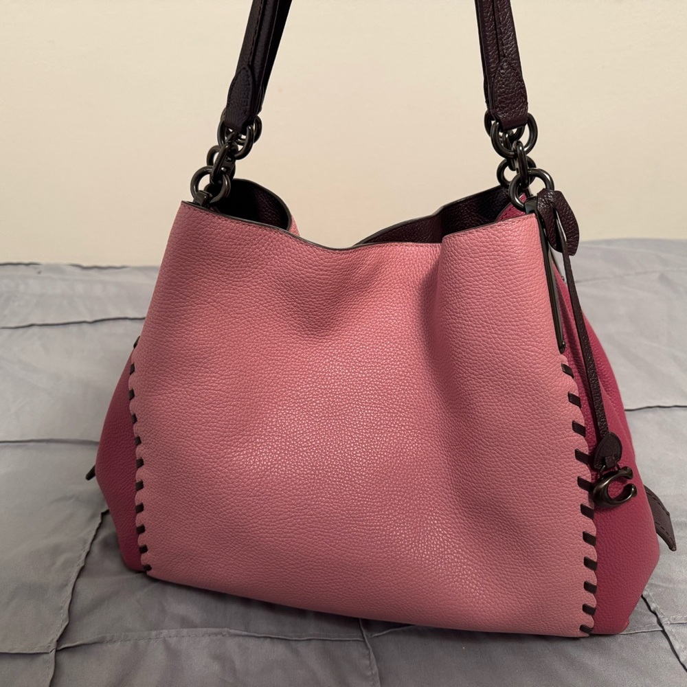 Pink Leather Shoulder Bag